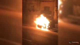Ночью в Одессе сгорел автомобиль. 8.01.18