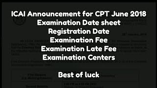 ICAI Important Announcement for CPT | Sudhir Mishra