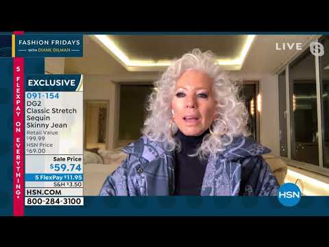 DG2 by Diane Gilman Classic Stretch Sequin Skinny Jean  ...