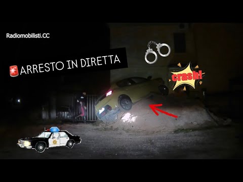🚨SI SCHIANTA DOPO INSEGUIMENTO CON I CARABINIERI, ARRESTATO!