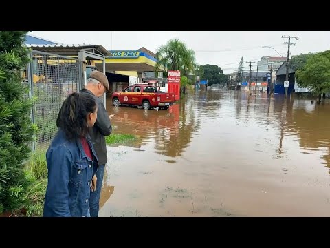 Flooded street in Brazil's Porto Alegre | AFP