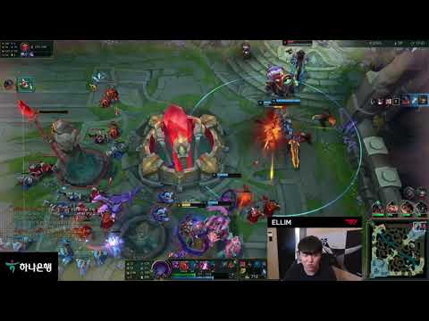 T1 ELLIM PLAYS JUNGLE ELISE VS HECARIM - KR GRANDMASTER PATCH 10.21
