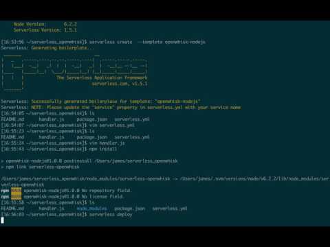 The Serverless Framework and OpenWhisk