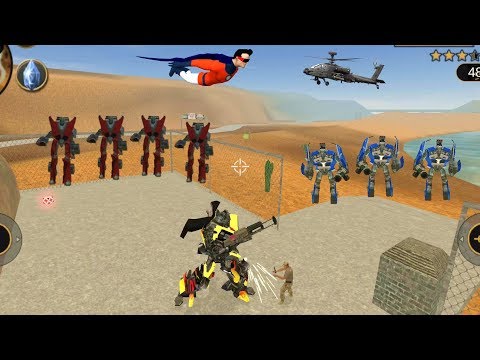 Vegas Crime Simulator (Transformer & Army Man Kick Fight) Super Robot Fight Superkick - Gameplay FHD