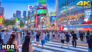 Evening Walking Tour in Tokyo Shibuya, Japan | Summer 2025 • 4K HDR