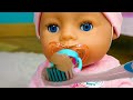 Baby Annabelle Doll with a toothbrush | Baby bon doll video for kid
