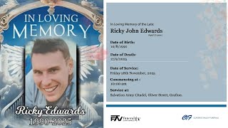 Memorial service for Ricky John Edwards
