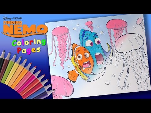 #FindingNemo Coloring Book #ForKids. Nemo, Dory and Jellyfishes #ColoringPages Video