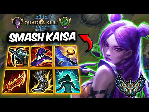 Smash Kaisa vs Varus ADC ( QuadraKill ) Korea Challenger 1706 LP | Patch 26.3