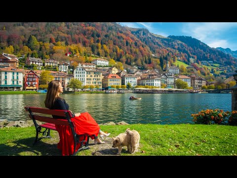 Lugano Switzerland🇨🇭Walking In Most Charming City 🏘️Lake Lugano
