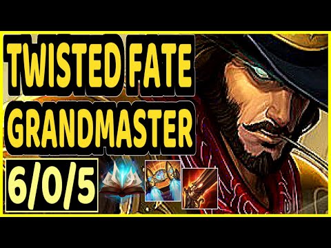 TWISTED FATE - 6/0/5 KDA GAMEPLAY - EUW Ranked GRANDMASTER
