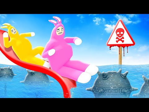 DEATH Slide Into Minefield - Super Bunny Man (Funny Moments)