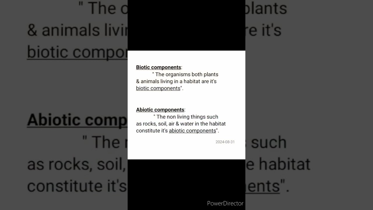 Class-6. Biotic components & Abiotic components # Science.