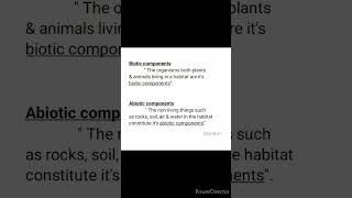 Class-6. Biotic components & Abiotic components # Science.