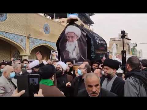 ⁣جانب من تشييع المرجع الديني الشيخ لطف الله الصافي الگلبايكاني رضوان الله عليه