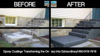 preview picture of video 'Epoxy concrete resurfacing Cheshire CT Epoxy Coating Liquid Stone Finishes'