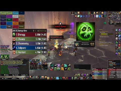 Mythic Artifcer Xy'mox 14k DPS Unholy DK | Sepulcher of the First Ones | WoW 9.2 PoV