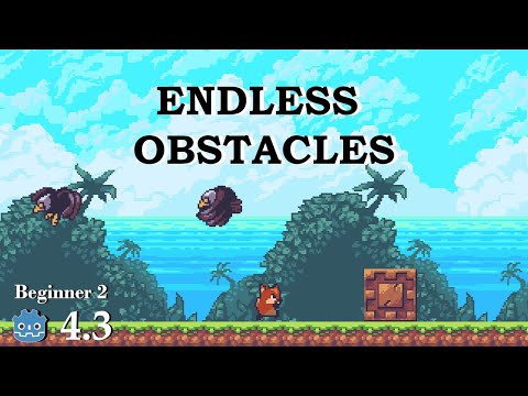 create obstacles in endless runner - Learn Godot 4 2D - no talking