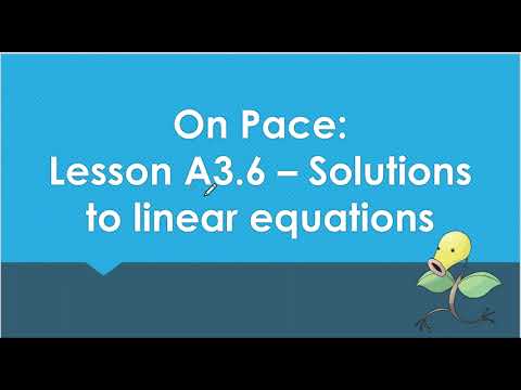 Lesson A3.6 - Solutions to 2-variable linear equations and word problems