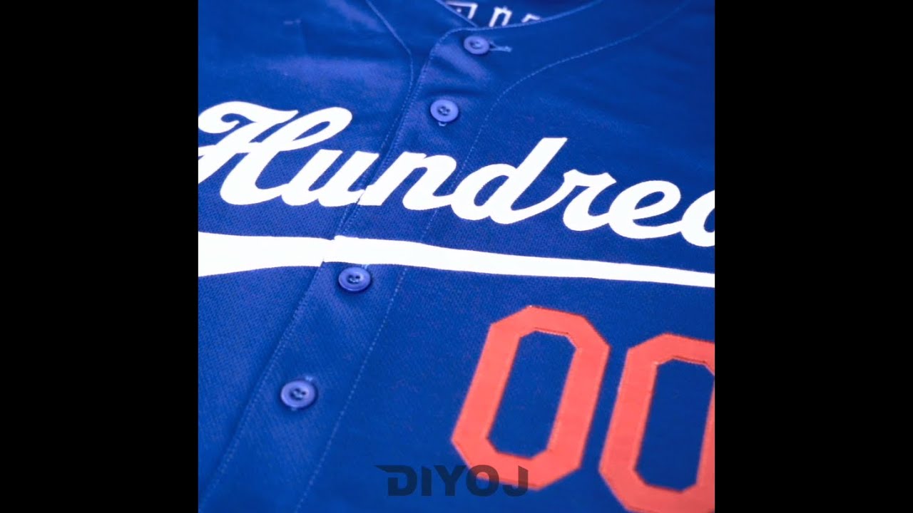 Watch video High Quality Custom Baseball Jersey From DIYOJ Now High Quality Custom Baseball Jersey From DIYOJ