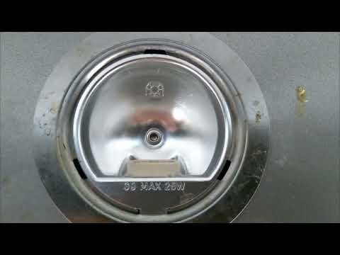 Extractor hood light bulb defective