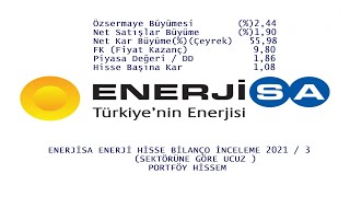 Enerjisa Enerji Hisse Analiz  (SEKTÖRÜNE GÖRE UCUZ) PORTFÖY HİSSEM #en