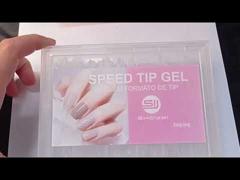 CARTELA DE UNHA FLEXÍVEL POSTIÇA SPEED TIP GEL VAMP LONG SHOYYI COM 240 UN