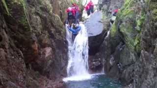 preview picture of video 'Gorge Scrambling, Church Beck, Coniston, Cumbria, England - 11th March, 2014'