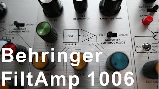 Video thumbnail for Behringer FiltAmp 1006 ~ lowpass filter theory & filter sweeps by synthe sizer83