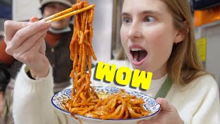 Ancient noodles with Blondie In China