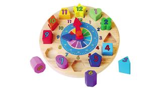 Žaislinis medinis edukacinis laikrodis | Kaladėlių rūšiuoklis | Viga 59235