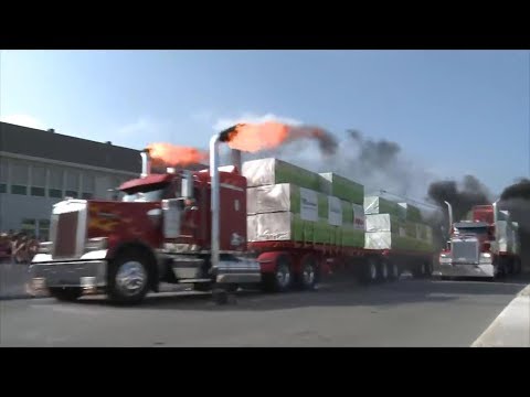 Best Amazing Semi Trucks Drag Racing Video