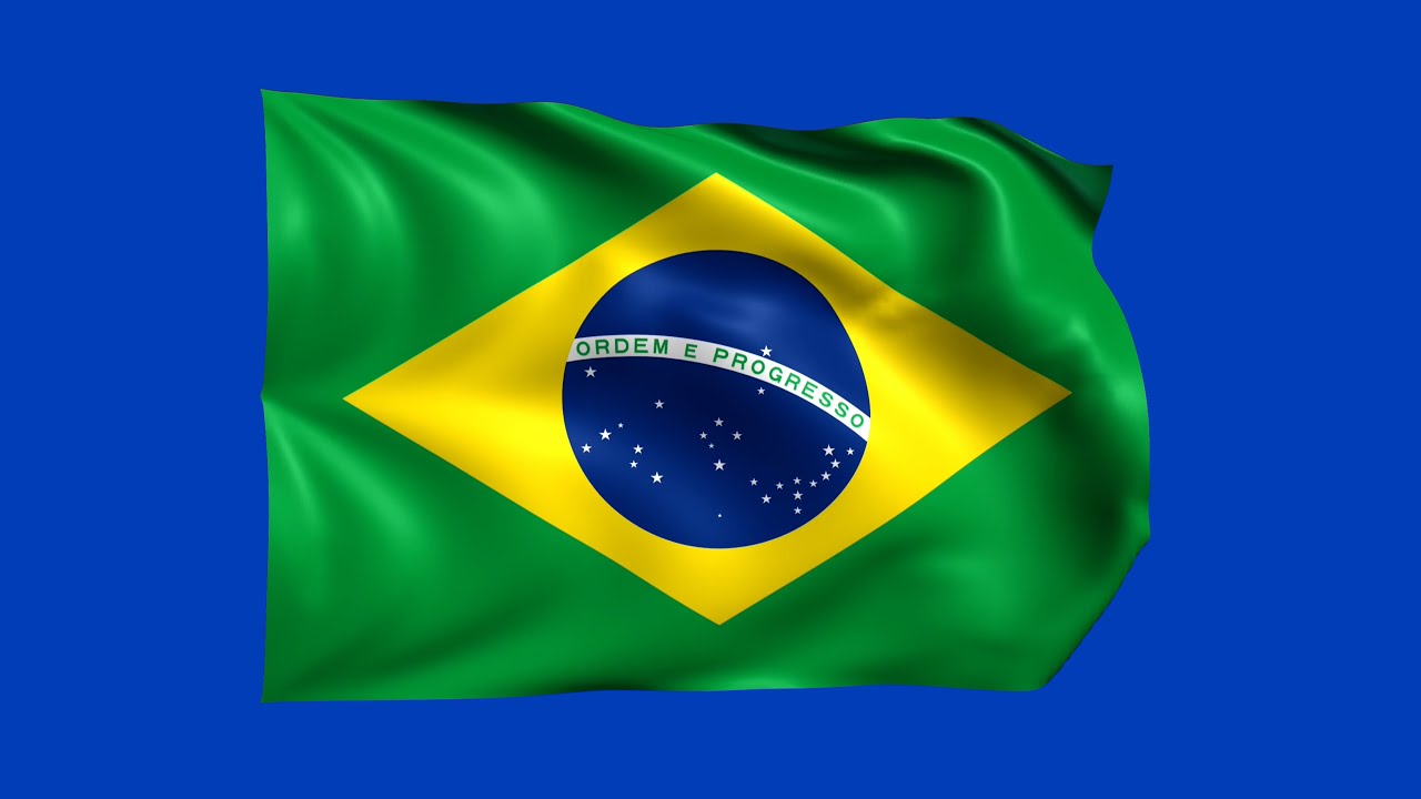 Brazil flag - Animated Waving - 4K Resolution - 2160p