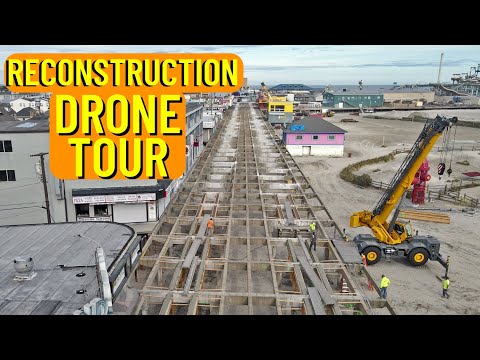 Wildwood Boardwalk Reconstruction Drone Tour - Nov 2022
