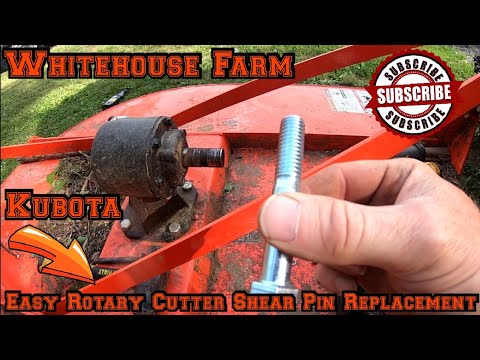 Kubota Brush Hog Shear Pin Replacement DIY And Brush Cutting!