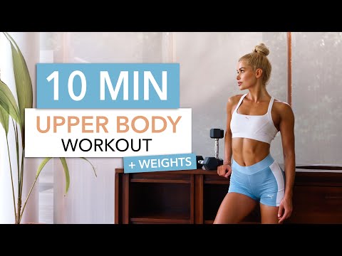 10 MIN UPPER BODY + WEIGHTS - Alternative: Big Bottles / for back, chest, arms & shoulders thumnail