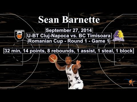 Sean Barnette - U-BT Cluj-Napoca vs BC Timisoara 27 Sep, 2014