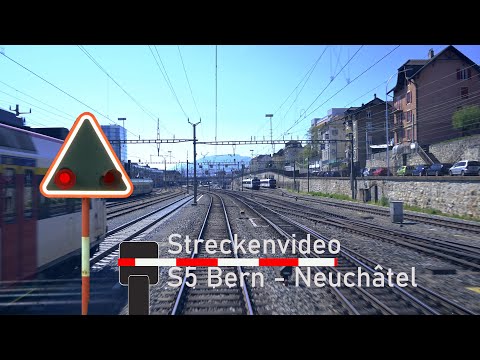 Cab ride / Führerstandsmitfahrt S5 Bern - Neuchâtel
