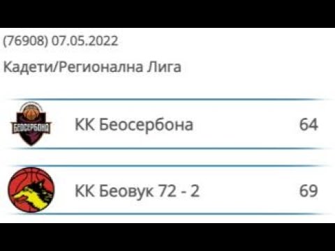 KK BEOSERBONA - KK BEOVUK 2 (U17)