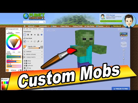Minecraft Custom Mobs Skins with the Planet Minecraft Skin Editor