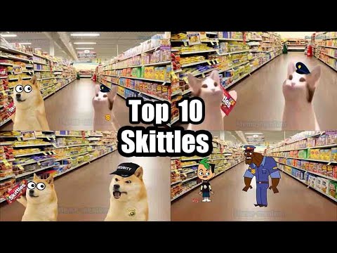 Skittles Meme Pop cat Doge Top Ten -Meme Mentom