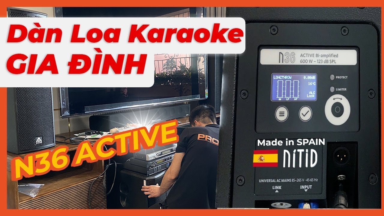 Dàn Loa Karaoke Gia Đình AMATE N36 ACTIVE - Lắp tại Hà Nội