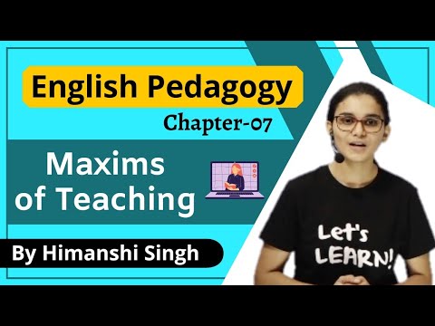 Maxims of Language Teaching - English Pedagogy Course for CTET/MPTET - 2020 | Chapter-07