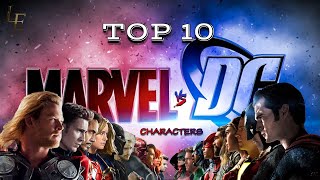 Top 10 | Marvel vs DC Characters | DC vs Marvel | List Edu
