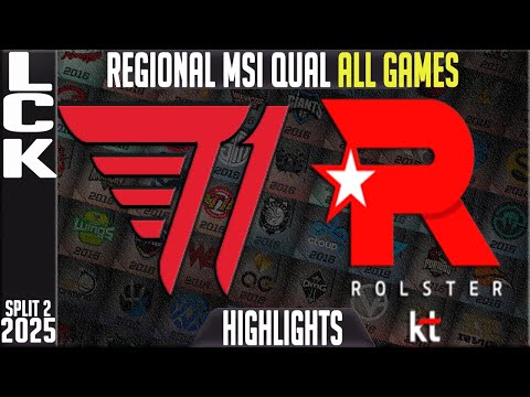 T1 vs KT Highlights ALL GAMES | LCK MSI Regional Qualifiers 2025 | T1 vs KT Rolster