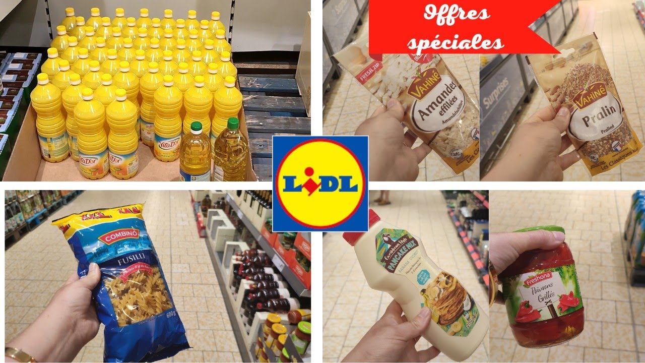 LIDL - Huile de tournesol 🌻 colza mélange 4 huiles olive et offres spéciales 21/06/22 #lidl