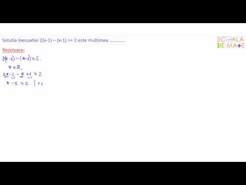 Inecuatie de gradul I cu o singura necunoscuta