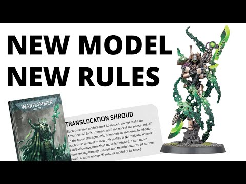 NEW NECRONS MODEL - Overlord with Translocation Cloak and New Rules!