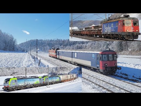 Bahnverkehr in Wynigen / Trafic ferroviaire à Wynigen (19.01.2023)