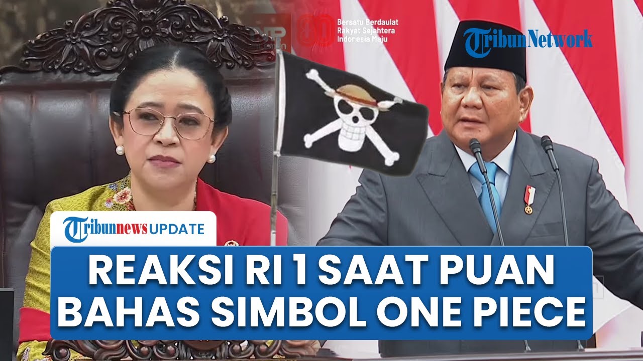 Reaksi Prabowo saat Puan Singgung Fenomena 'Kabur Aja Dulu', 'Negara Konoha' hingga Simbol One Piece